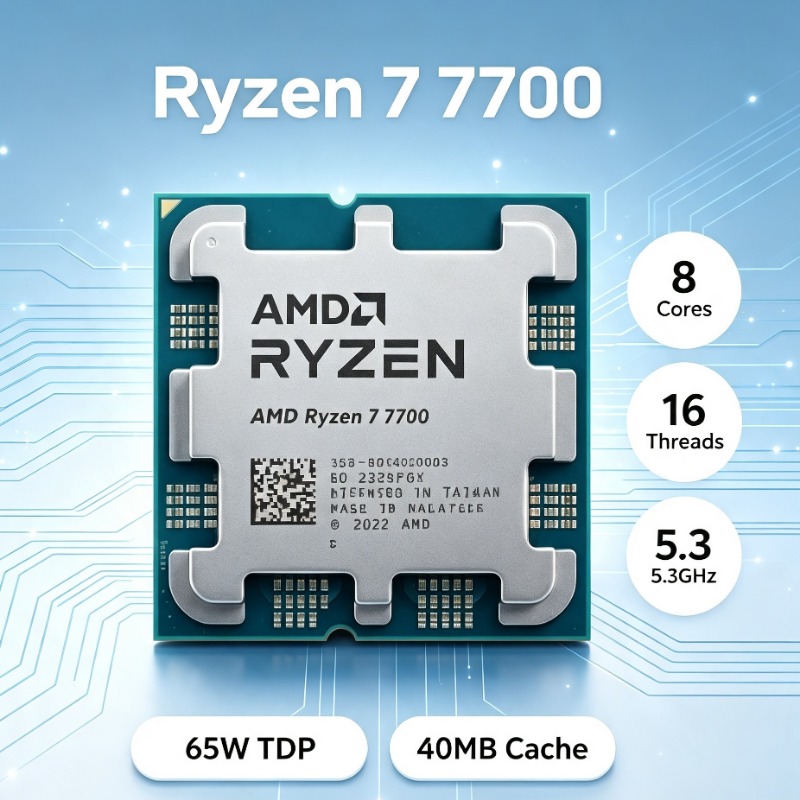 Amd Cpu Ryzen 7 - AM5スロットゲーミングデスクトップCPU AMD Ryzen 7 7700 8コア16スレッド