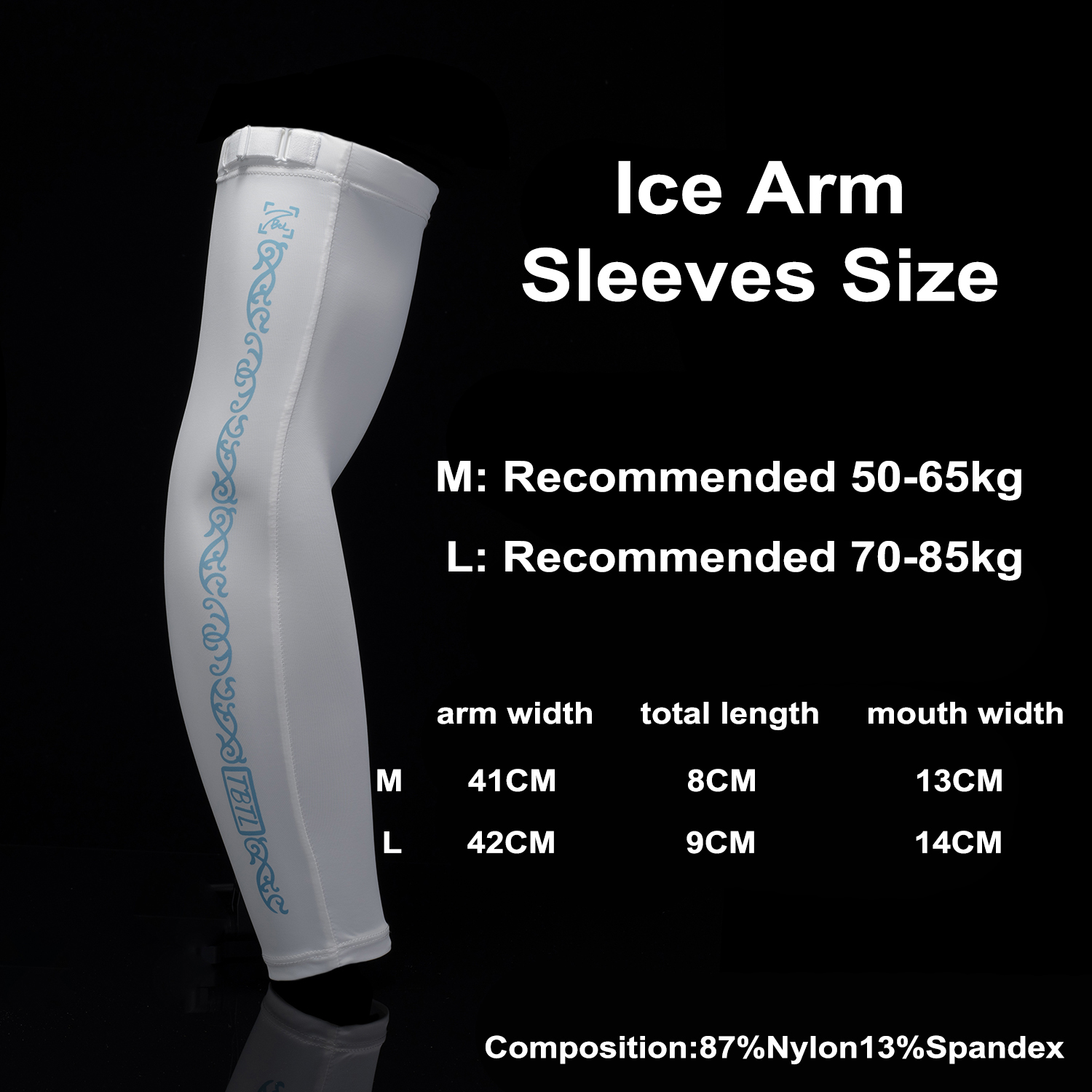 Esports Gaming Arm Sleeve - eスポーツ用アイスアームスリーブ：FPSゲーマー向け、腕のエイミングをサポート、摩擦を軽減、スムーズなガラス製マウスパッド、日焼け防止、冷却圧縮機能付き