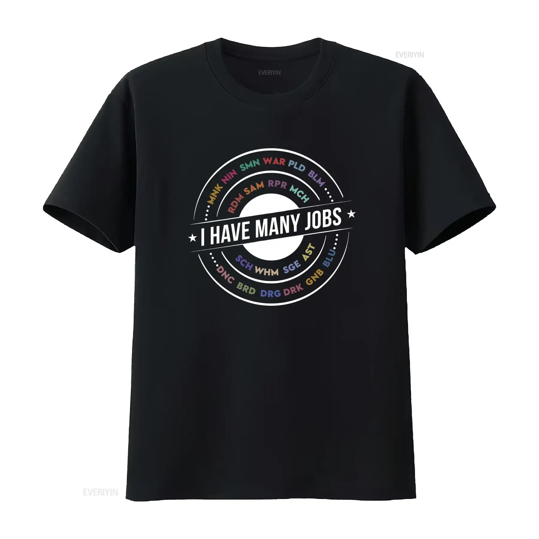 Esports Gaming Shirts - 多くの職業にインスパイアされた面白いFFXIV FF14 MMOゲーマーTシャツ、ゲーミング愛好家に最適なデザイン、ヴィンテージ風、少しウォッシュ加工されています。