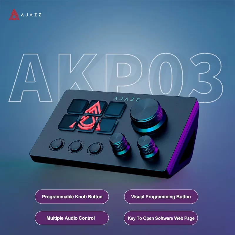 Elgato Stream Deck - Ajazz AKP03E/153E デスクトップヘルパーデスクコンソールパネルコントローラー プログラム可能なマクロカスタムボタン ミニキーボード 多様なシナリオに対応