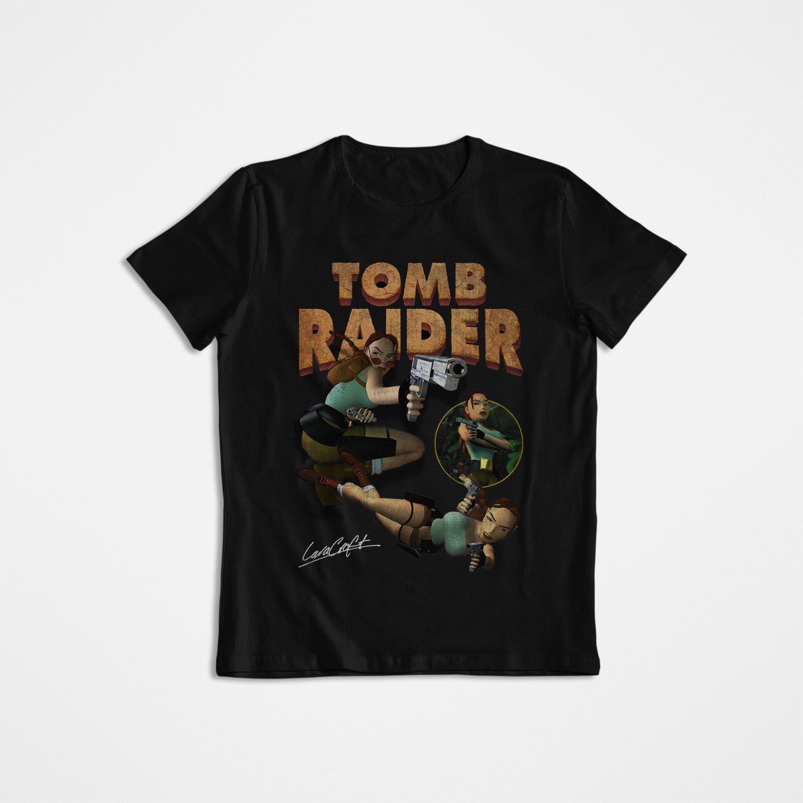 Esports Gaming Shirts - トゥームレイダー、ララ・クロフト、グラフィックTシャツ、グラフィックTシャツ、レトロ、ゲーム