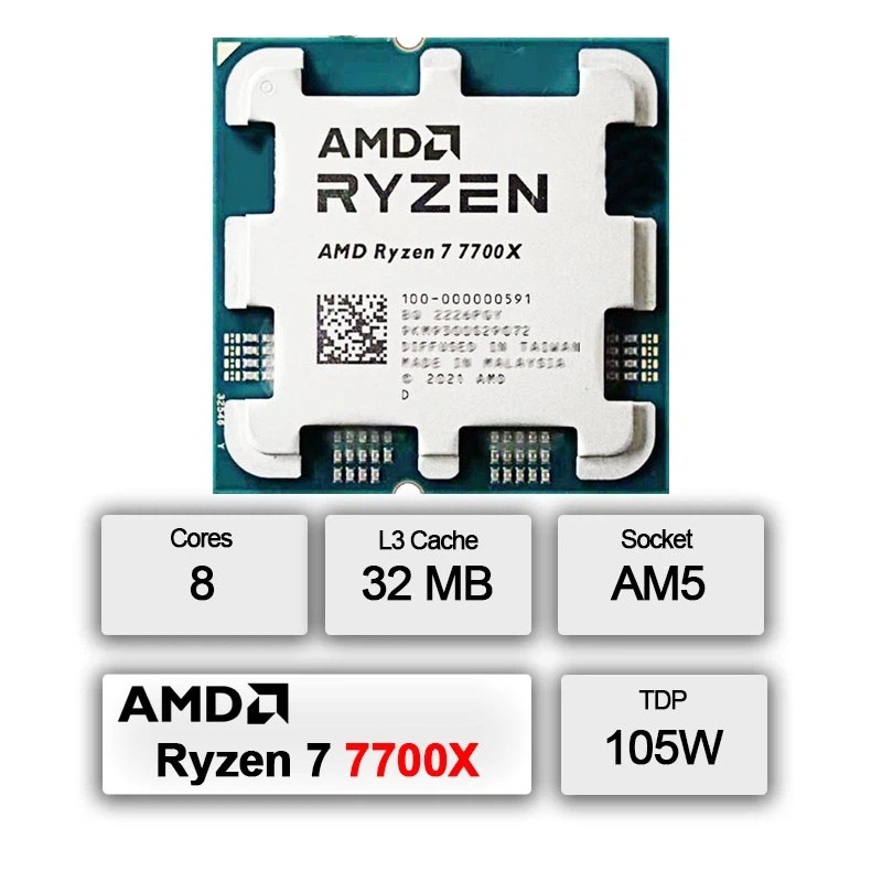 AMD Ryzen 7 7700X マルチタスクCPU 8コ - Amd Cpu Ryzen 7 のレビューと価格