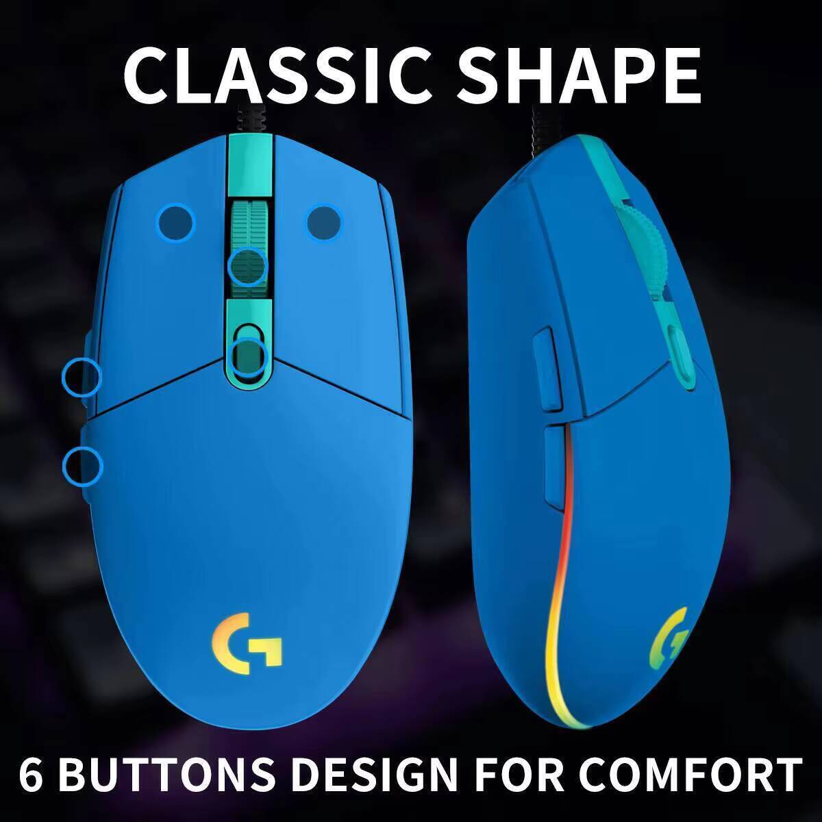 ロジクール G203 ゲーミングマウス 8000 DPI セ - Logitech Mouse G203 のレビューと価格