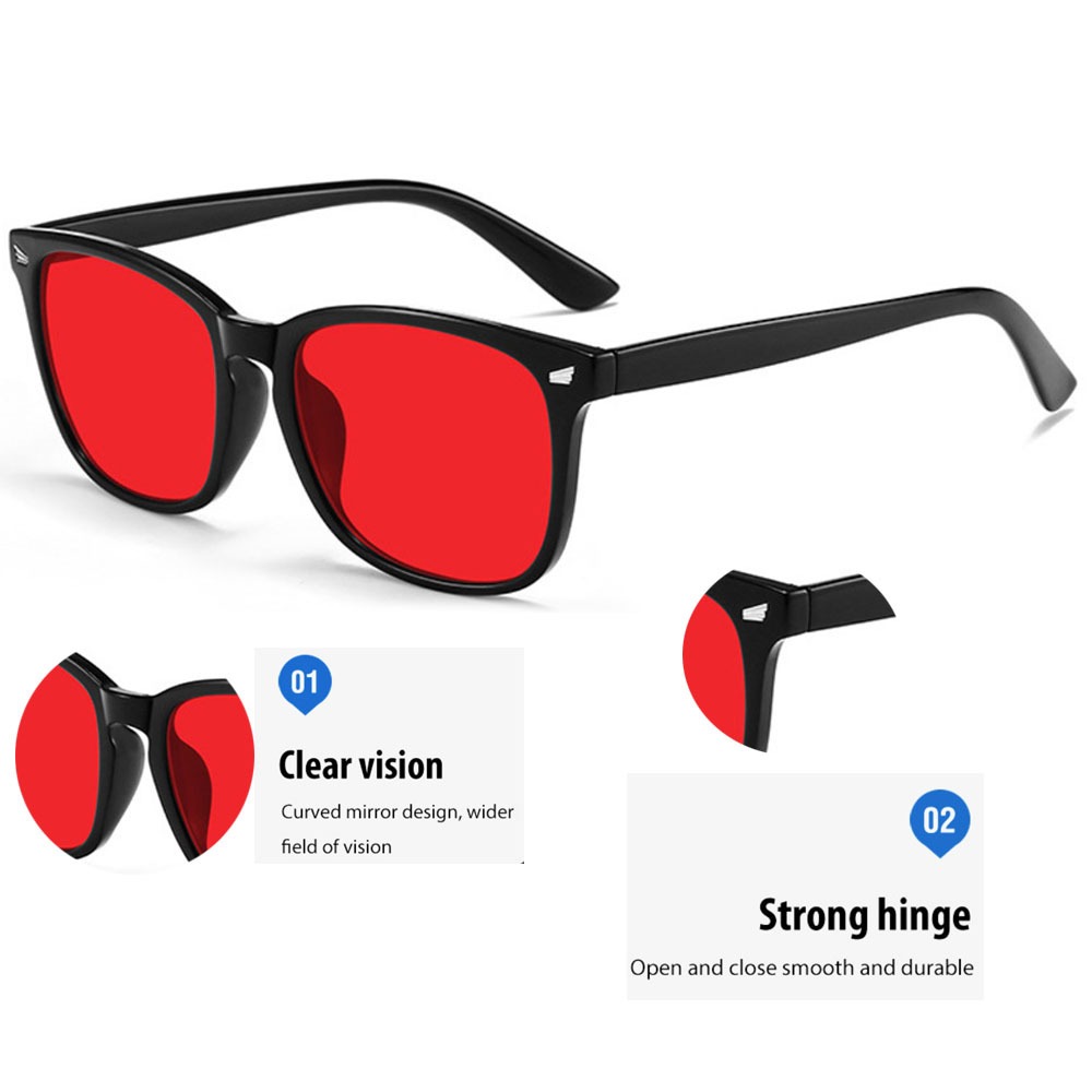 ブルーライト遮断用メガネ ブルーライトブロック用赤色レンズ  - Gaming Glasses Blue のレビューと価格
