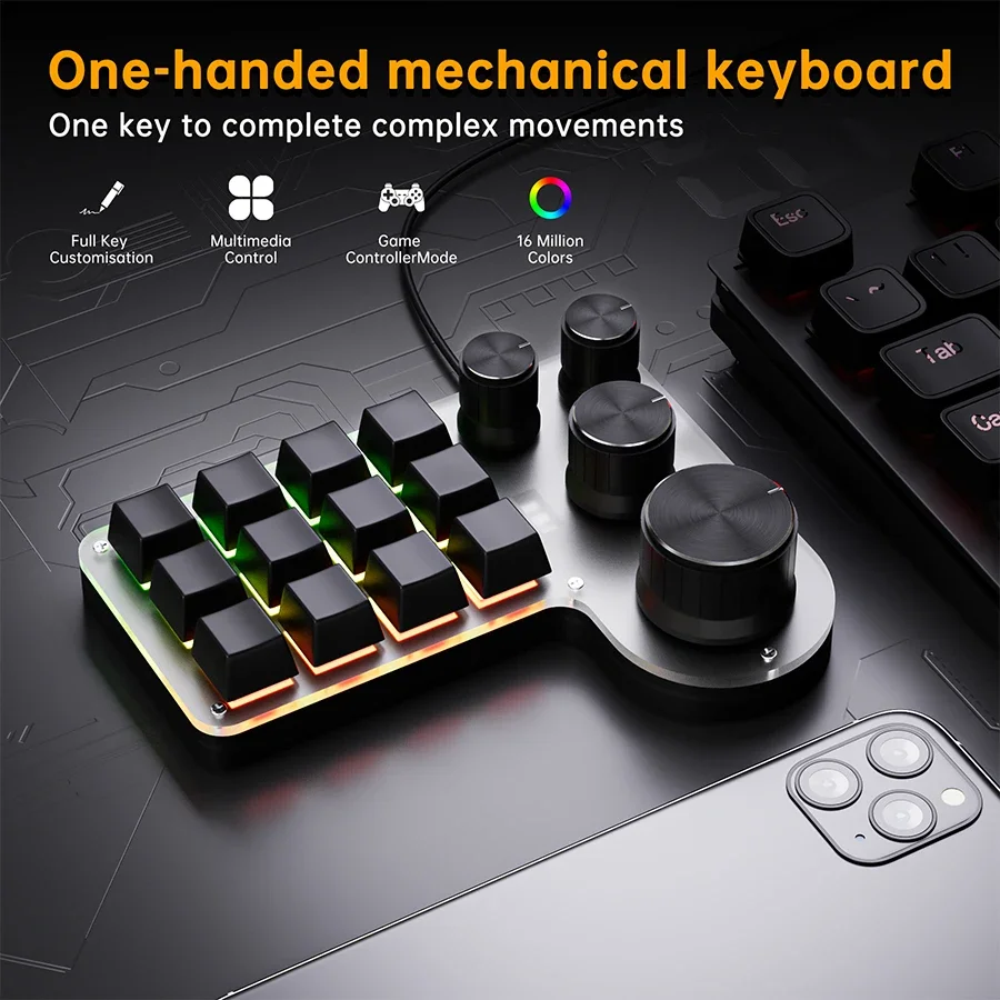 3モード12キー メカニカルキーボード 4ノブ カスタムプロ - Elgato Stream Deck のレビューと価格