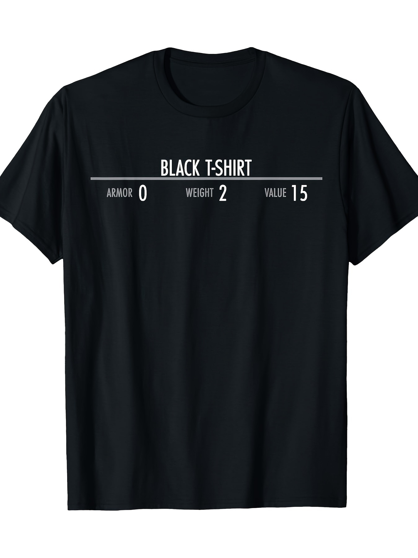 スカイリム アーマー ステータス グラフィック Tシャツ 面 - Esports Gaming Shirts のレビューと価格